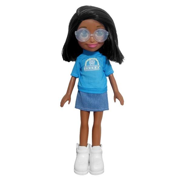 Imagem de Boneca com Acessórios Amiga Polly Shani Negra 38cm Mattel