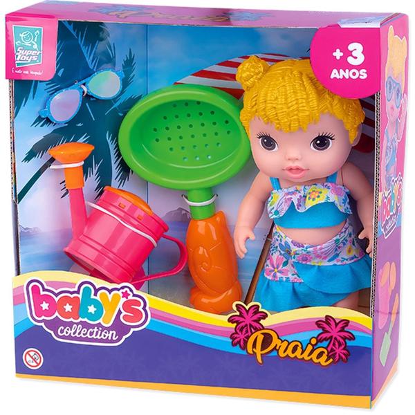 Imagem de Boneca Com Acessórios Babys Collection Praia - Super Toys