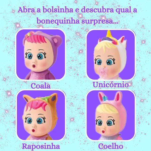 Imagem de Boneca Com Acessórios Diver Surprise Bolsinha Sai Lágrimas Em Vinil Mama E Chora De Verdade Infantil Divertoys