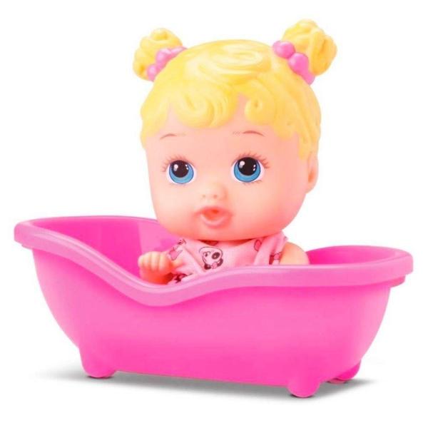 Imagem de Boneca Com Banheira E Toalhinha Little Dolls Loira Divertoys