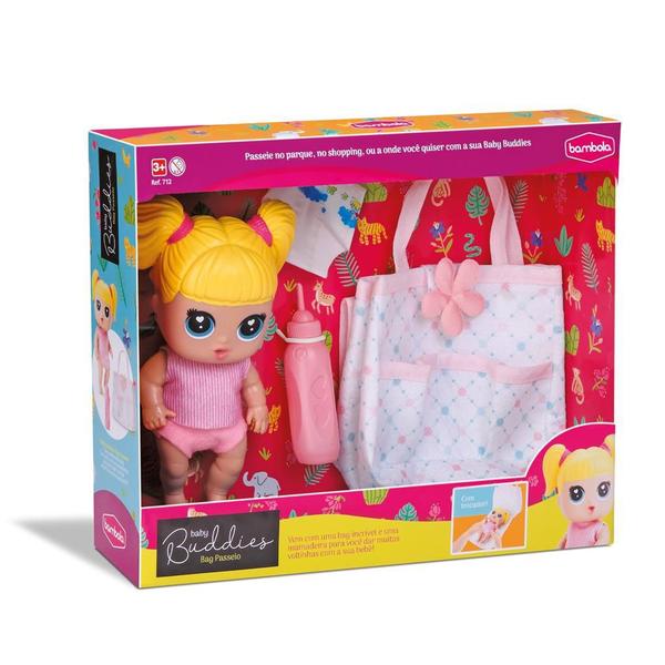 Imagem de Boneca Com Bolsinha Baby Buddies Bag Passeio 712 - Bambola