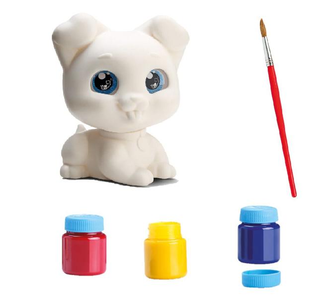 Imagem de Boneca com cachorrinho My Best Pintura negra olhos grandes Bee Toys