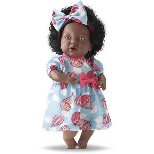 Boneca com Mecanismo Duda Fala Frases Negra 38CM - Bee TOYS Imagem de Boneca com Mecanismo Duda Fala Frases Negra 38CM