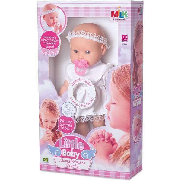 Imagem de Boneca com mecanismo Little Baby Primeira Oração Milk