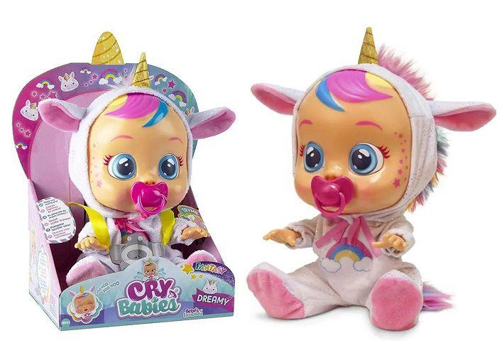 Imagem de Boneca Cry Babies Dreamy Unicórnio Com Som - Multikids