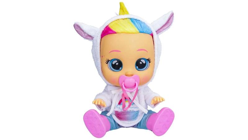 Imagem de Boneca Cry Babies Dressy Dreamy Unicórnio Com Cabelo BR2076