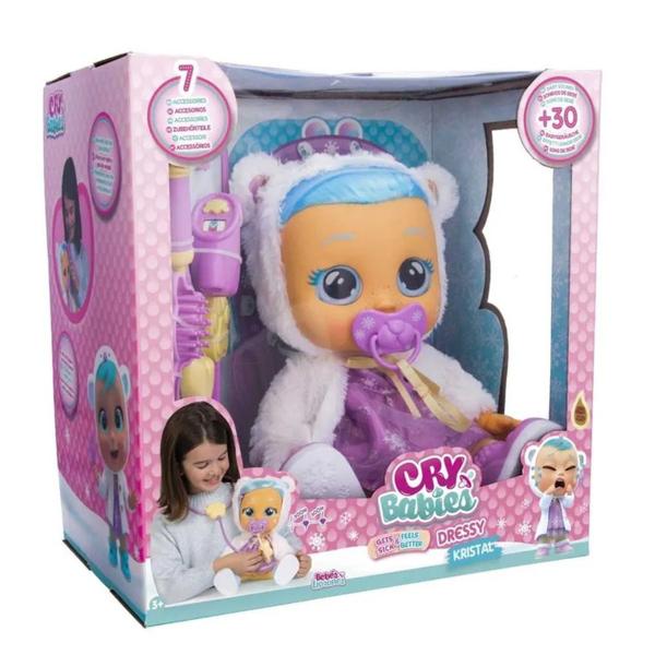 Imagem de Boneca Cry Babies Dressy Kristal 2.0 BR2144 - Multikids