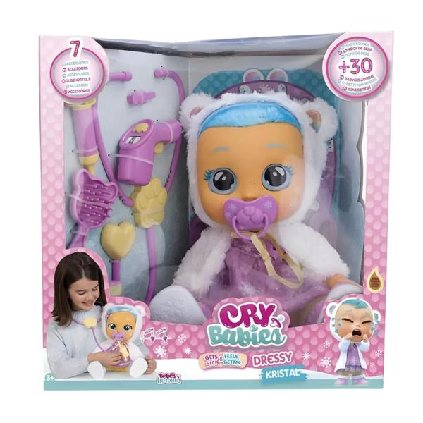 Imagem de Boneca Cry Babies Dressy Kristal 2.0 Multikids - BR2144