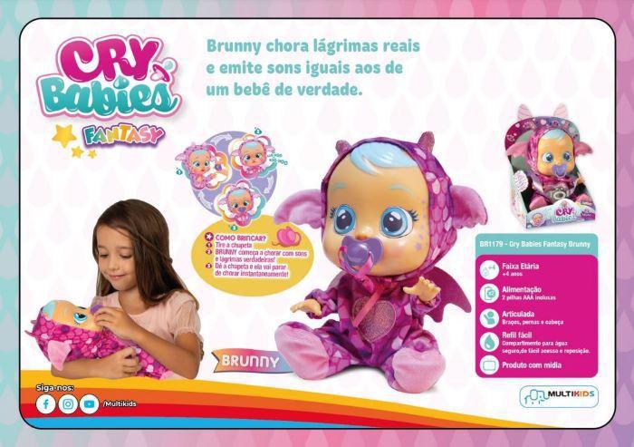 Imagem de Boneca Cry Babies Fantasy Bruny Multikids