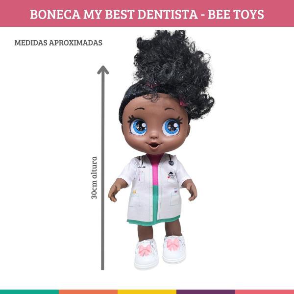 Imagem de Boneca Cuidado com Dentinhos My Best Dentista Negra Bee Toys