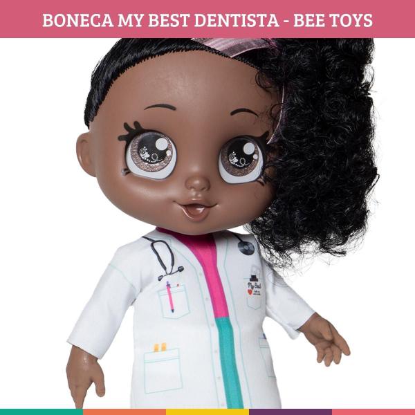 Imagem de Boneca Cuidado com Dentinhos My Best Dentista Negra Bee Toys