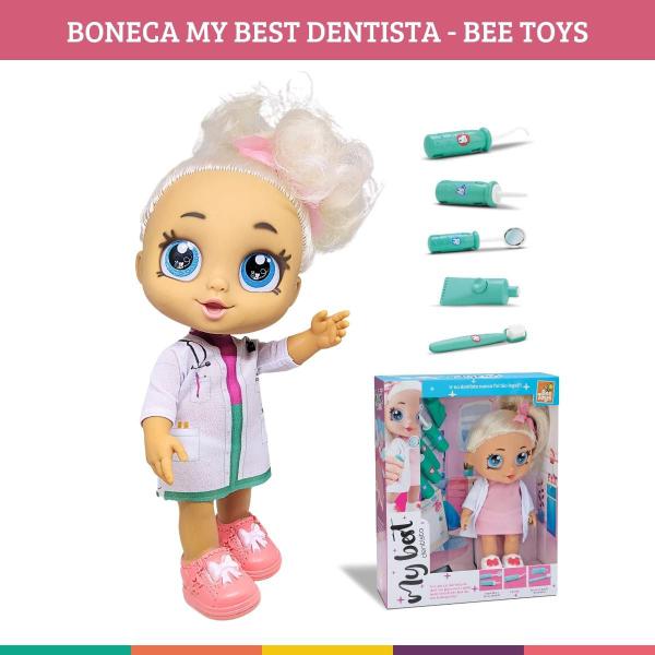 Imagem de Boneca Cuidado com os Dentinhos  My Best Dentista Bee Toys