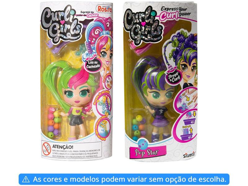 Imagem de Boneca Curli Girls 13cm com Acessórios Rosita