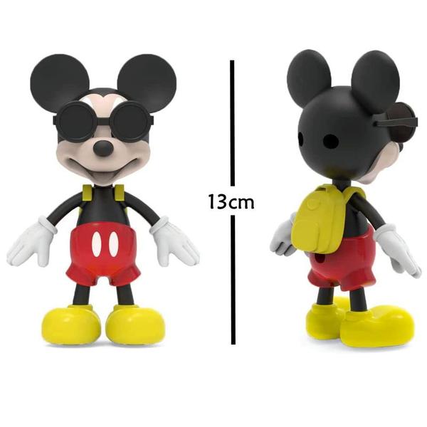 Imagem de Boneca da Minnie e Boneco do Mickey + Óculos e Mochila 13cm