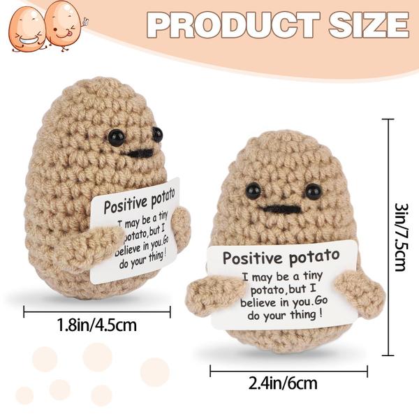 Imagem de Boneca DAFURIET Mini Funny Positive Potato Tricotada de Lã 7,5 cm