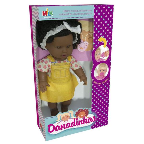 Imagem de Boneca Danadinha Negra Milk Brinquedos 768