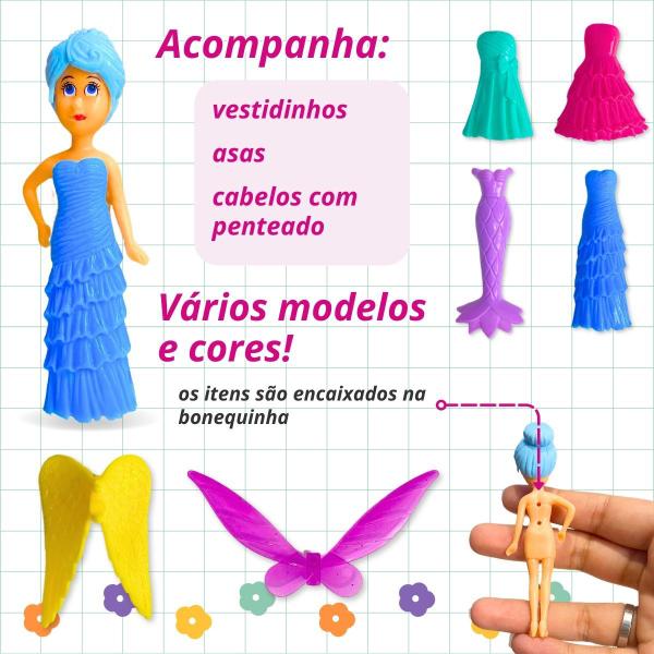 Imagem de Boneca De Brinquedo Barata Plástico Menina Criança