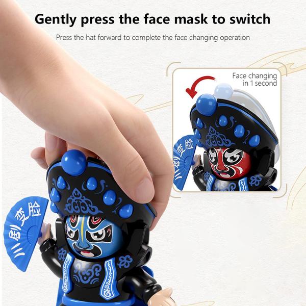 Boneca de ópera chinesa que muda o rosto KITTEHIGM Green - Kit de