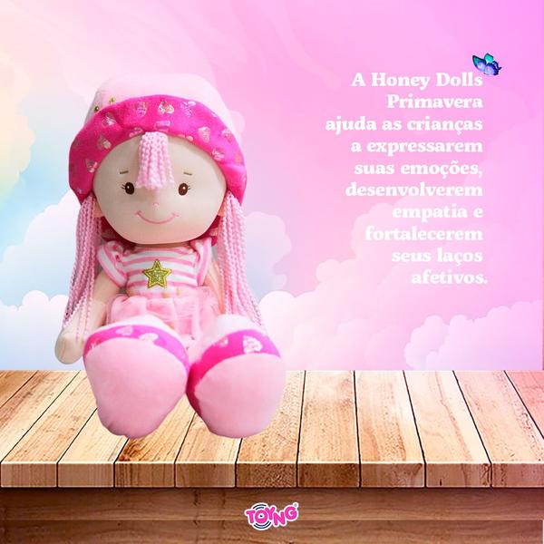 Imagem de Boneca de Pano Honey Dolls Primavera 45cm - Toyng 