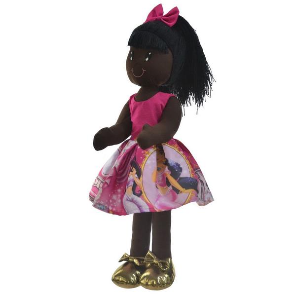 Imagem de Boneca de Pano Negra Nina com Roupa tema Jasmine