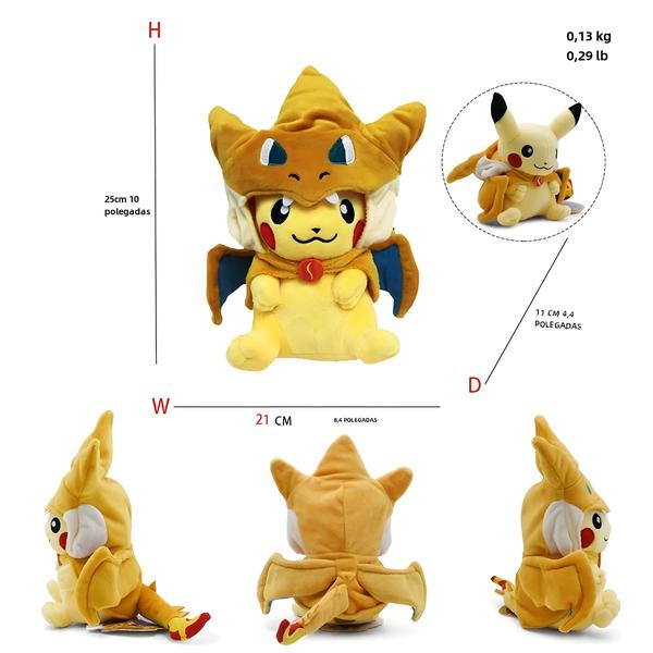 Imagem de Boneca de Pelúcia Eevee, Pikachu e Lucario (20-30cm) - Colecionável