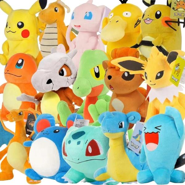 Imagem de Boneca de Pelúcia Kawaii Anime Pokémon Pikachu Charizard - 43 Estilos de Travesseiros Macios