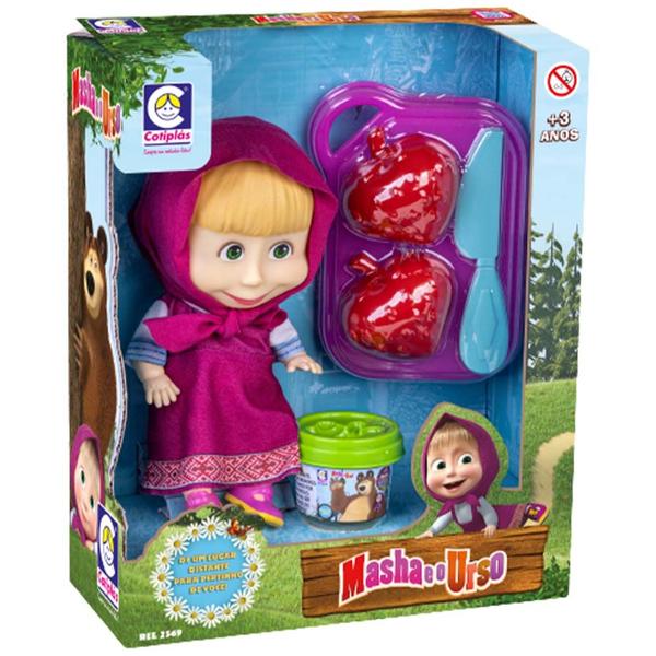 Boneca de Vinil - 18 cm - Masha e o Urso - Frutinhas - Cotiplás Imagem de Boneca de Vinil - 18 cm - Masha e o Urso - Frutinhas - Cotiplás