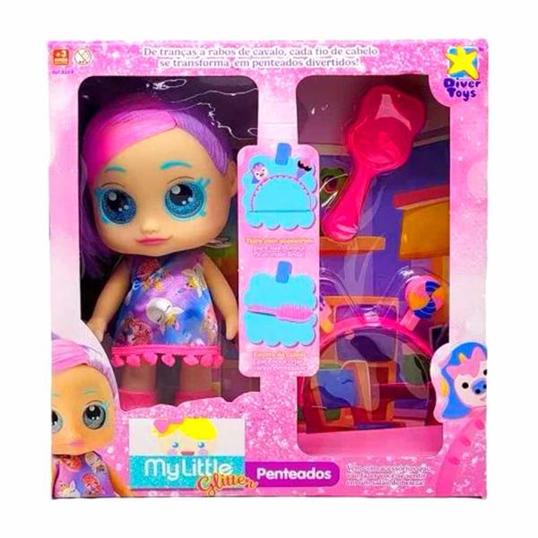 Imagem de Boneca de Vinil - My Little Glitter - Penteados - Divertoys