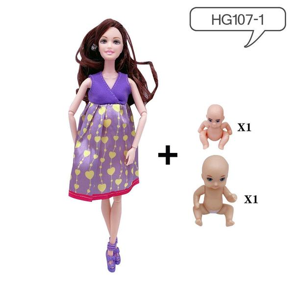 Imagem de Boneca Diborun Pregnant Belly 30 cm com bebê princesa