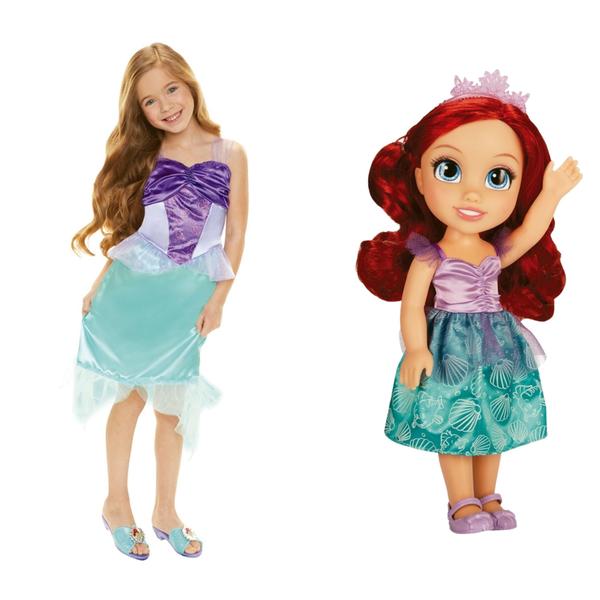 Imagem de Boneca Disney Ariel Adventure Doll com Fantasia Infantil Tamanho +3 Anos Multikids - BR1932