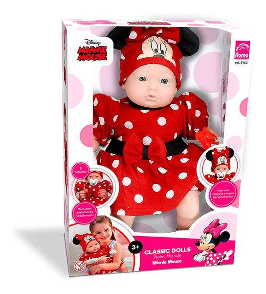 Imagem de Boneca Disney Classic Dolls Recem Nascido Minnie 5162 - Roma