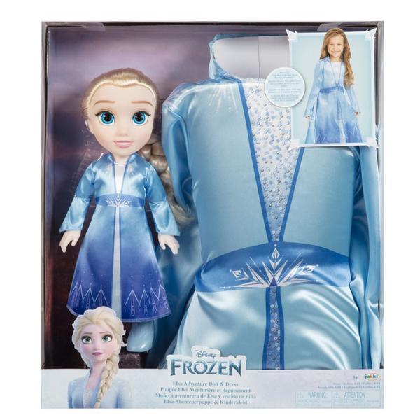 Imagem de Boneca Disney Frozen Elsa Adventure Doll com Fantasia Infantil Tamanho Único para Crianças +3 Anos Multikids - BR1937