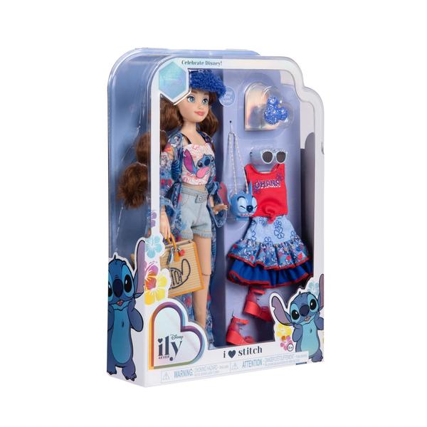 Imagem de Boneca Disney ILY 4ever Disney 100 Stitch 29 cm com roupas e anel