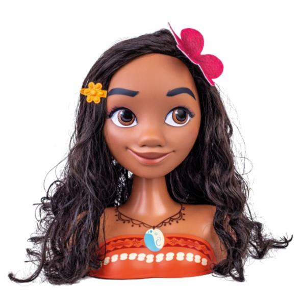 Imagem de Boneca Disney Princesa Moana Infantil Busto Com Acessórios Para Cabelo Brinquedos Cotiplás