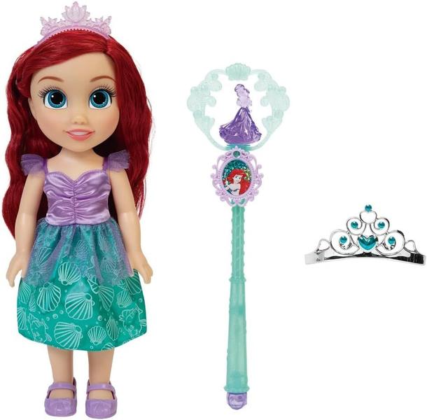 Imagem de Boneca Disney Princesas Ariel c/ Varinha e Coroa - Multikids