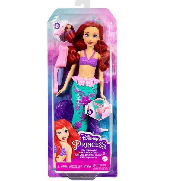 Imagem de Boneca Disney Princess Color Splash Ariel Mattel