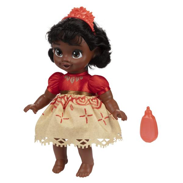 Imagem de Boneca Disney Princess Moana com mamadeira e alfinete de cabelo