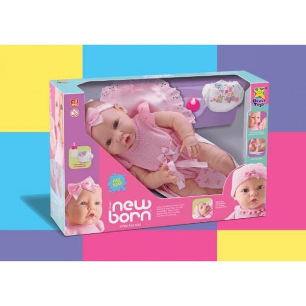 Boneca diver new born - little faz xixi - body curto - DIVERTOYS Imagem de Boneca diver new born - little faz xixi - body curto