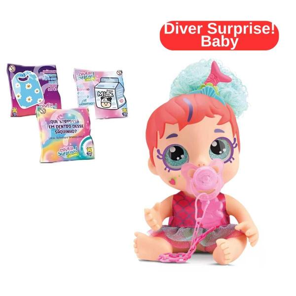 Imagem de Boneca Diver Surpresa Baby Divertoys Ref.8235 Laranja