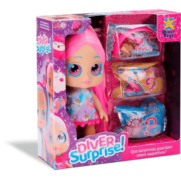 Imagem de Boneca Diver Surprise Com Acessórios Surpresa Escolha a Sua Divertoys