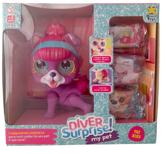 Boneca - Diver Surprise My Pet - Faz Xixi Cachorrinha - 8226 - DIVERTOYS Imagem de Boneca - Diver Surprise My Pet - Faz Xixi Cachorrinha - 8226 - DIVERTOYS