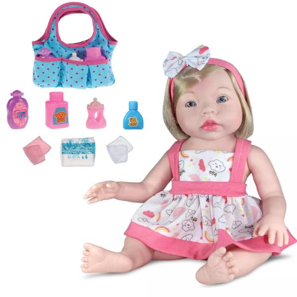 Boneca Doll Realist Small Bebê Reborn + Bolsinha Maternidade - Sid Nyl Imagem de Boneca Doll Realist Small Bebê Reborn + Bolsinha Maternidade