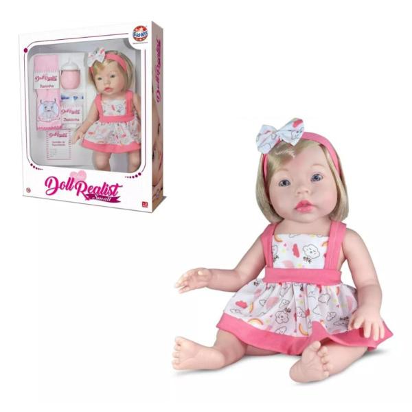 Boneca Doll Realist Small Bebê Reborn + Bolsinha Maternidade - Sid Nyl Imagem de Boneca Doll Realist Small Bebê Reborn + Bolsinha Maternidade