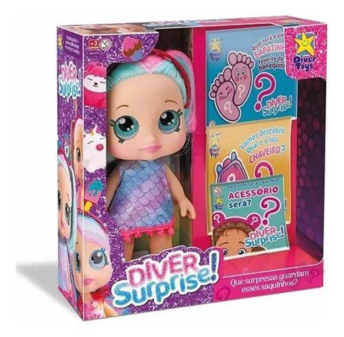 Imagem de Boneca Dolls Diver Surprise Vinil Acessórios Surpresa Menina