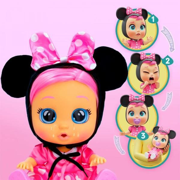 Imagem de Boneca Dressy Minnie Cry Babies Chora De Verdade Com Som - Multikids