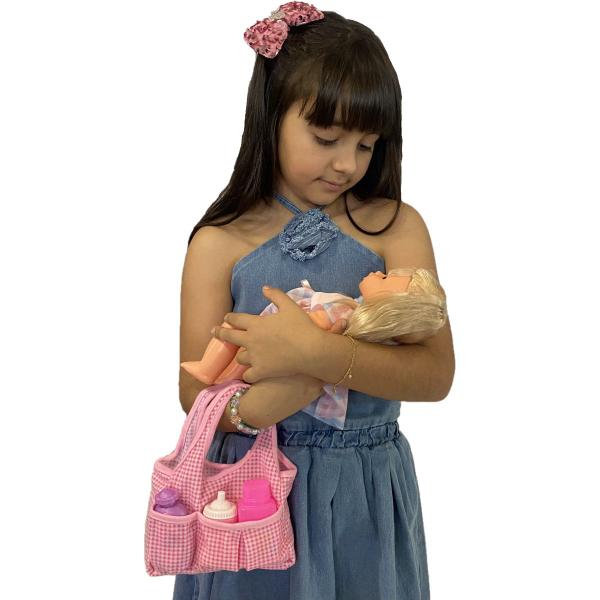 Boneca Elisi Linda e Fala + Vários Brinquedos Cuidar da Bebe - Adijomar Imagem de Boneca Elisi Linda e Fala + Vários Brinquedos Cuidar da Bebe