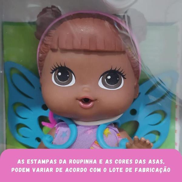 Imagem de Boneca Fada Baby Collection Mini Negra Menina Vinil 19cm