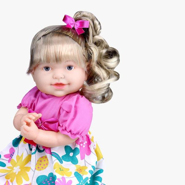 Boneca falante Bebê Thaily grande 50cm fala 30 Frases Angel Toys - Anjo Brinquedos Imagem de Boneca falante Bebê Thaily grande 50cm fala 30 Frases Angel Toys