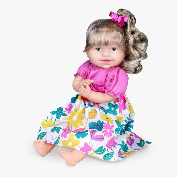 Boneca falante Bebê Thaily grande 50cm fala 30 Frases Angel Toys - Anjo Brinquedos Imagem de Boneca falante Bebê Thaily grande 50cm fala 30 Frases Angel Toys