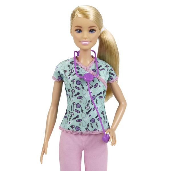 Imagem de Boneca Fashion Barbie Careers Enfermeira com estetoscópio 30,40 cm